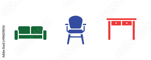 Stampico collection presenting a variety of furniture icons.