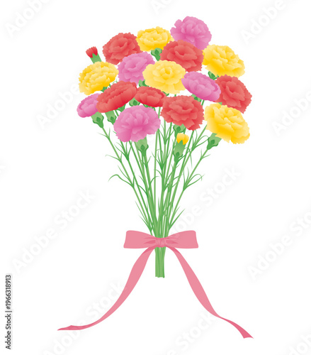 カーネーションの花束　ミックス