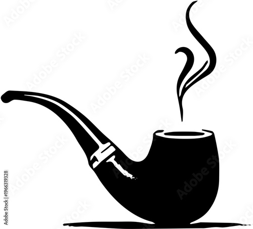 smoking pipe isolated on white background