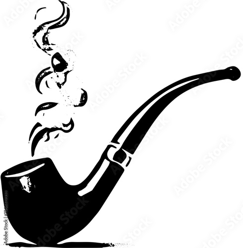 smoking pipe vector illustration