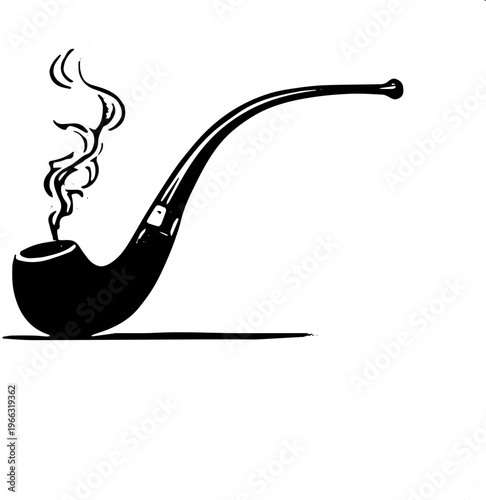 smoking pipe vector illustration 