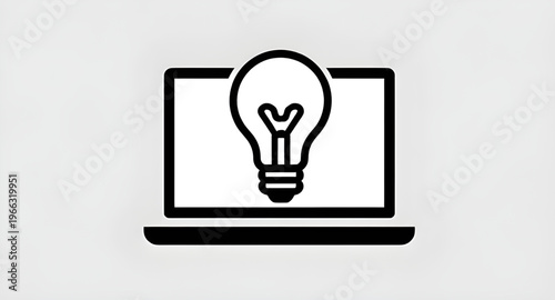 laptop, computer, bulb, lightbulb, idea, innovation, concept, creativity, creative, inspiration, thinking, solution, strategy, startup, business, success, growth, development, digital, technology, tec