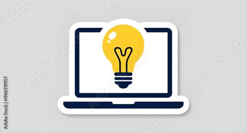 laptop, computer, bulb, lightbulb, idea, innovation, concept, creativity, creative, inspiration, thinking, solution, strategy, startup, business, success, growth, development, digital, technology, tec