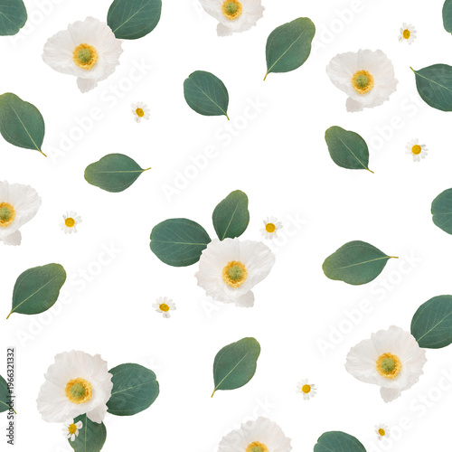 Floral pattern png, botanical, transparent background