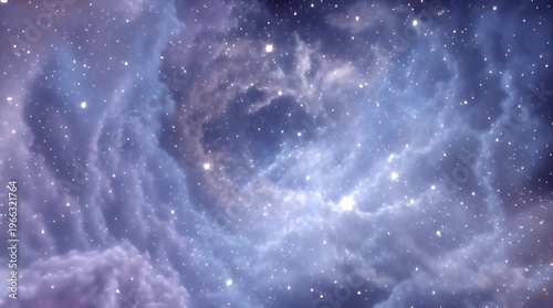 Abstrack Galaxy With Particle Backgroun in Space