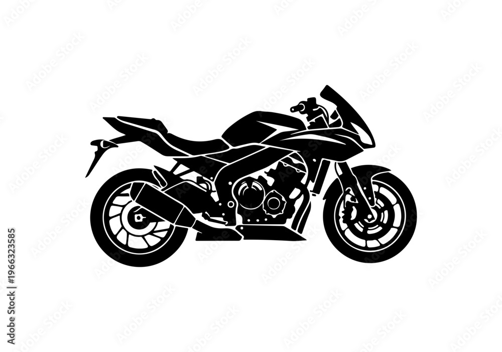 Fototapeta premium Modern Sport Motorcycle Vector Illustration