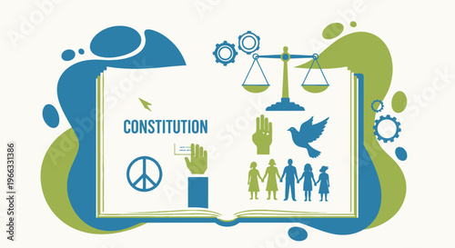 Constitution and human rights concept