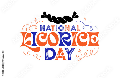 Licorice Candy Vector Illustration for National Licorice Day, Sweet Treat Celebration Design Isolated on White Background