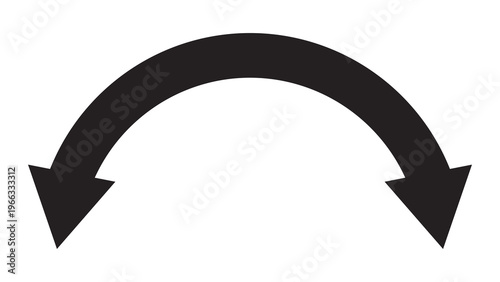 Cuadro en lienzo PNG Curved double arrow illustration, transparent background