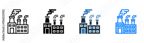 Industry icon multiple style 