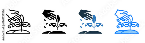 Agriculture icon multiple style 