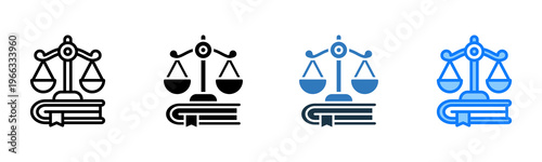 Law icon multiple style 