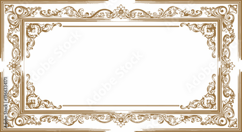 Vintage Gold Ornate Border.