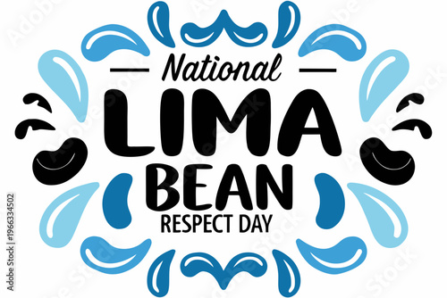 NATIONAL LIMA BEAN RESPECT DAY vector illustration isolated on white background
