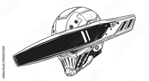 Astronaut Helmet Visor Closeup.