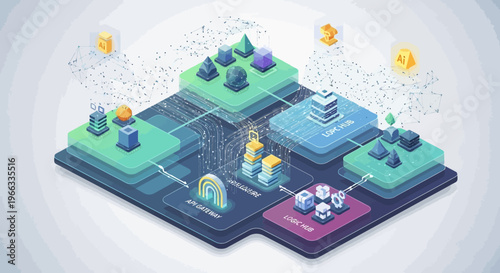 Business strategy board game pieces.