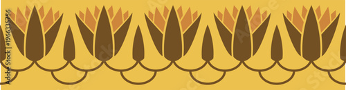 Egyptian border decoration. Egyptian seamless border illustration  