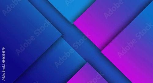 Geometric shapes in blue purple hues.