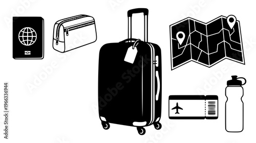 Travel essentials for a journey around the world