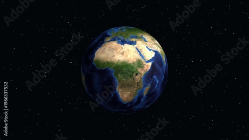 Earth Zoom Animation to Freetown Sierra Leone with Geographic Coordinates
