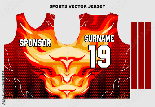 red fire abstract background ...