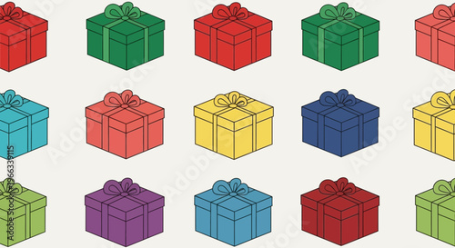 Colorful Gift Boxes Collection, Festive Celebration Surprise Presents