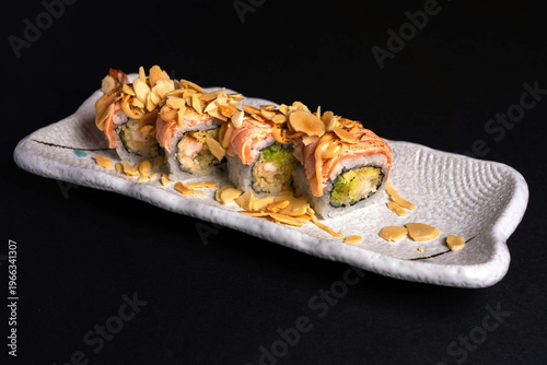 sushi on a plate