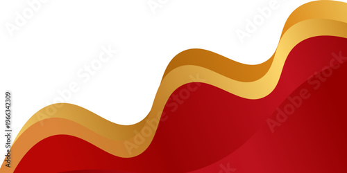 A professional abstract vector background featuring sophisticated layered waves in deep maroon and warm gold tones. The fluid,
