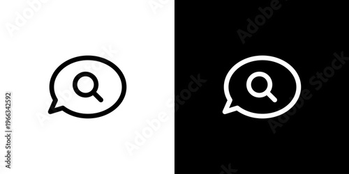 虫眼鏡の吹き出しアイコン