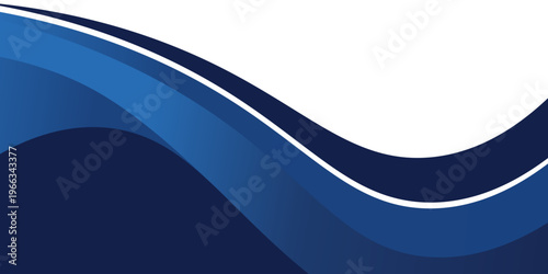 Abstract blue and navy wave background with elegant flowing curves and layered fluid shapes on white, Bener