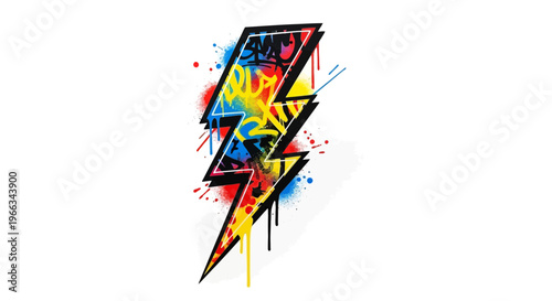 Graffiti Lightning Bolt Symbol