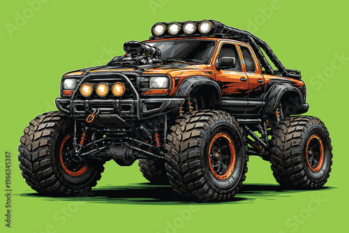 Nice and detailed 4x4 car vector illustration