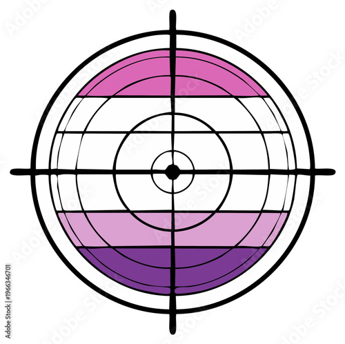 Genderqueer Pride Flag Target Symbol, Inclusion, Equality Concept