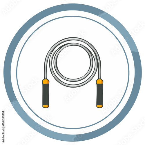 Cartoon Skipping Rope Illustration for Fitness Workout or Cardio Exercise