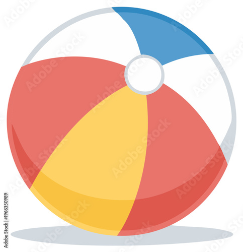 Colorful Beach Ball Illustration for Summer Vacation Fun and Recreation