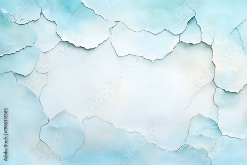 Soft Blue Cracked Wall Background with Delicate Texture and Subtle Gradient for Creative Use
