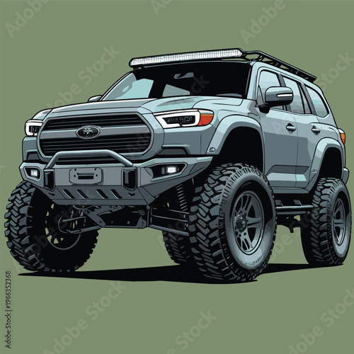 Nice and detailed 4x4 car vector illustration