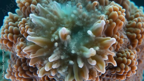 Macro Video of Ocean Coral Reef Showing Climate Change Effects