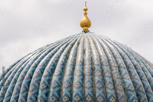 Φωτογραφία Close up on the details of the dome of Guri Amir or Gur Emir is a mausoleum of t