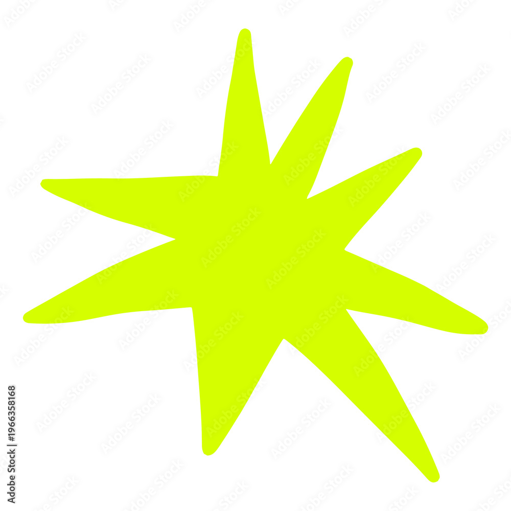 Fototapeta premium Starburst shape png sticker, green abstract design