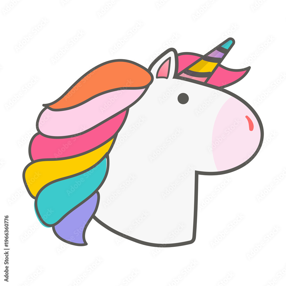 Fototapeta premium Png cute unicorn illustration sticker, transparent background