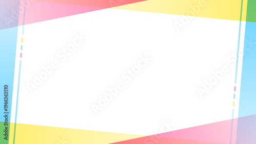 シンプルなデザインのフレーム、背景、グラデーション、16:9サイズ