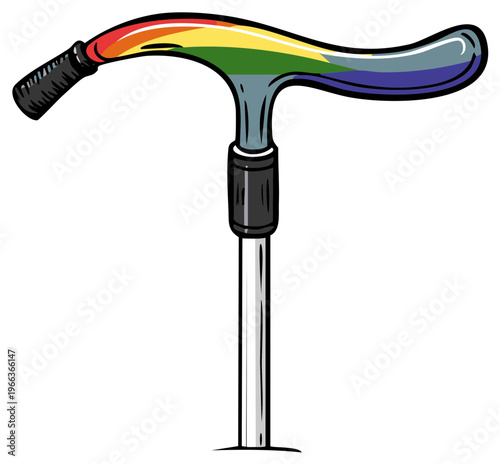 Scooter Handlebar with Rainbow Pride Flag Colors