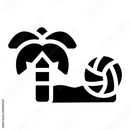 beach vollyball Solid icon