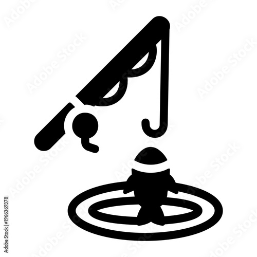 Fishing rod Solid icon