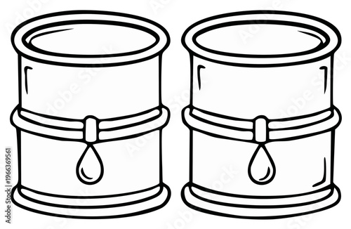 Two ink line drawings of plumbing trap with drop of water in a white background