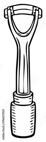 Outline Drawing of a Eyelash Curler Beauty Tool for Shaping Lashes, Cosmetic Equipment