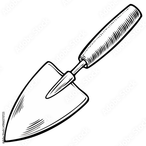 Hand Drawn Gardening Trowel Illustration for Planting Seeds