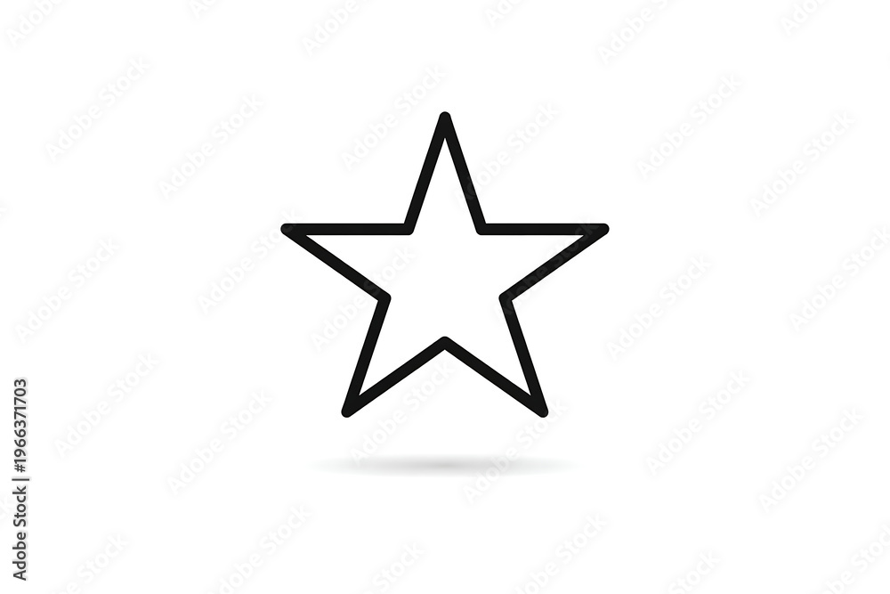 Obraz premium Star shape symbol icon representing five pointed geometric design for rating awards badges decorative element minimal vector style clean modern illustration asset