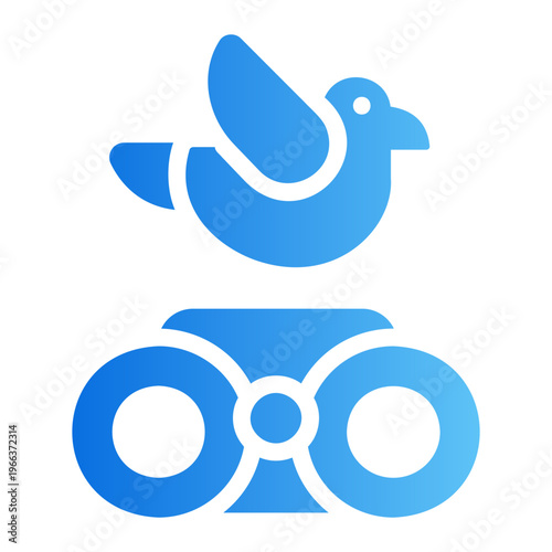 Bird watching Line Gradient Icon